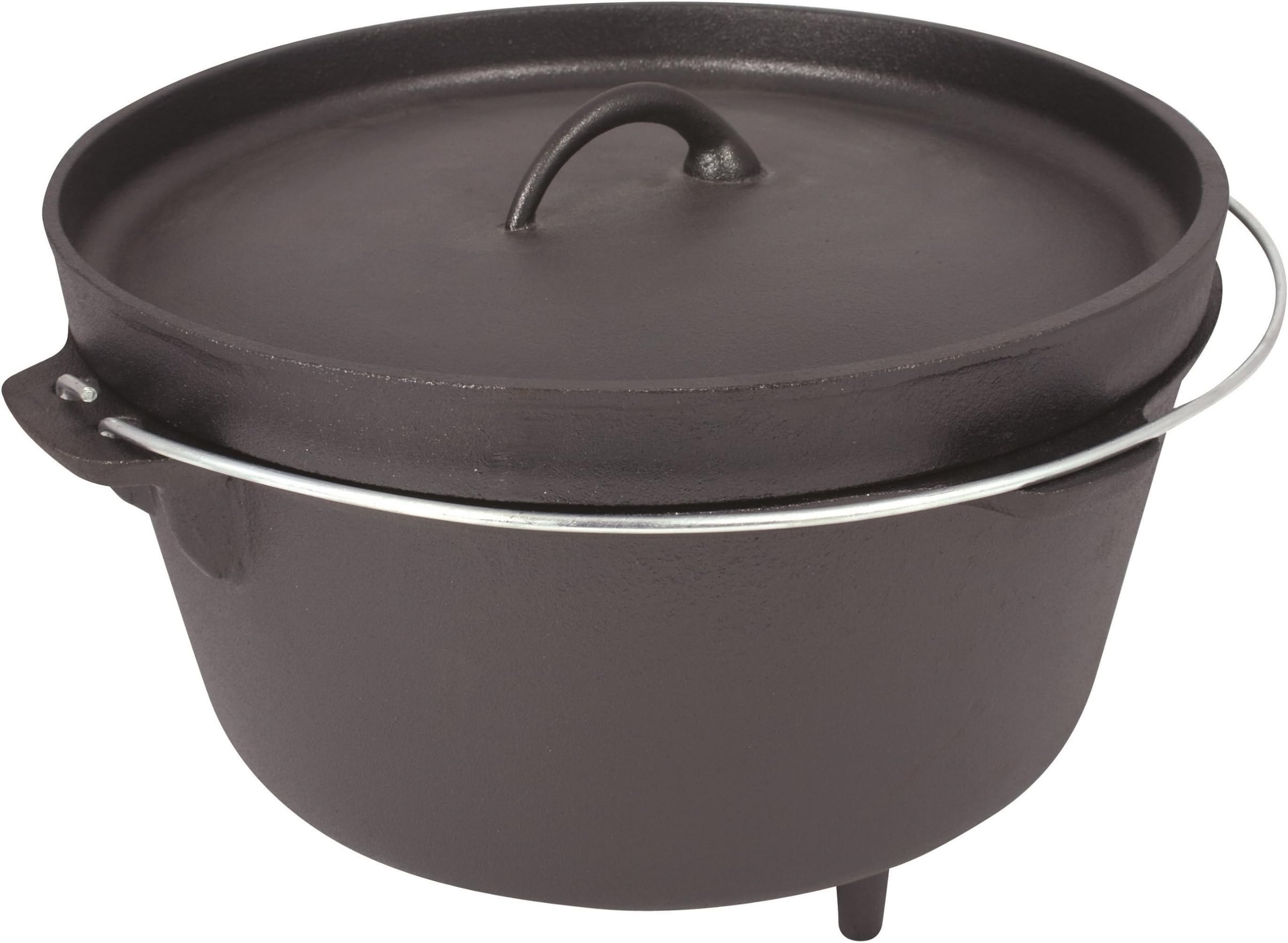 8 lITRE Quart Capacity Dutch Oven Cast Iron Camping Cooking Pot