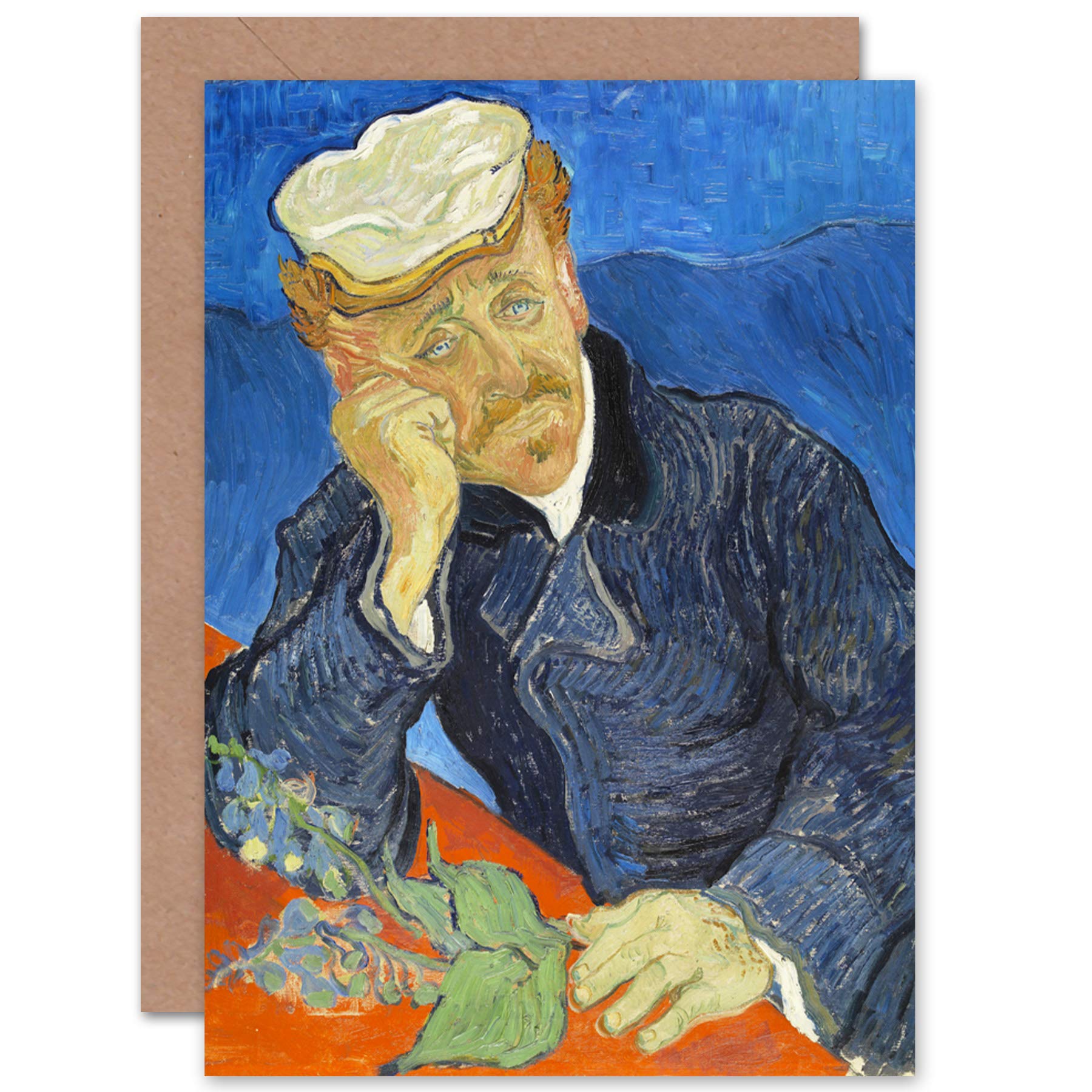 Artery8 Vincent Van Gogh Dr Paul Gachet Fine Art Greeting Card Plus Envelope Blank Inside