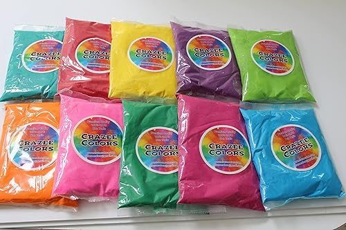 10 colores x 1.76 oz - Polvo de color Holi Premium CraZeeColors(TM)