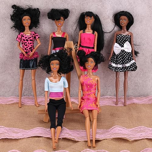 Miniatura 5 de Juego de muñecas negras afroamericanas de 12 piezas, muñecas de diversidad de moda de alta calidad de 11.8 pulgadas, paquete variado para niños,