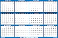 Vista 2 de SwiftGlimpse - Calendario de pared 2022 borrable grande XL de borrado en húmedo y seco, 32 x 48 pulgadas, planificador anual anual de pared de 12