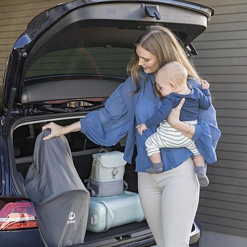 Miniatura 7 de Stokke Clikk Bolsa de viaje para silla alta, color gris, esencial para viajes y almacenamiento, compatible con silla alta Stokke Clikk, 100%