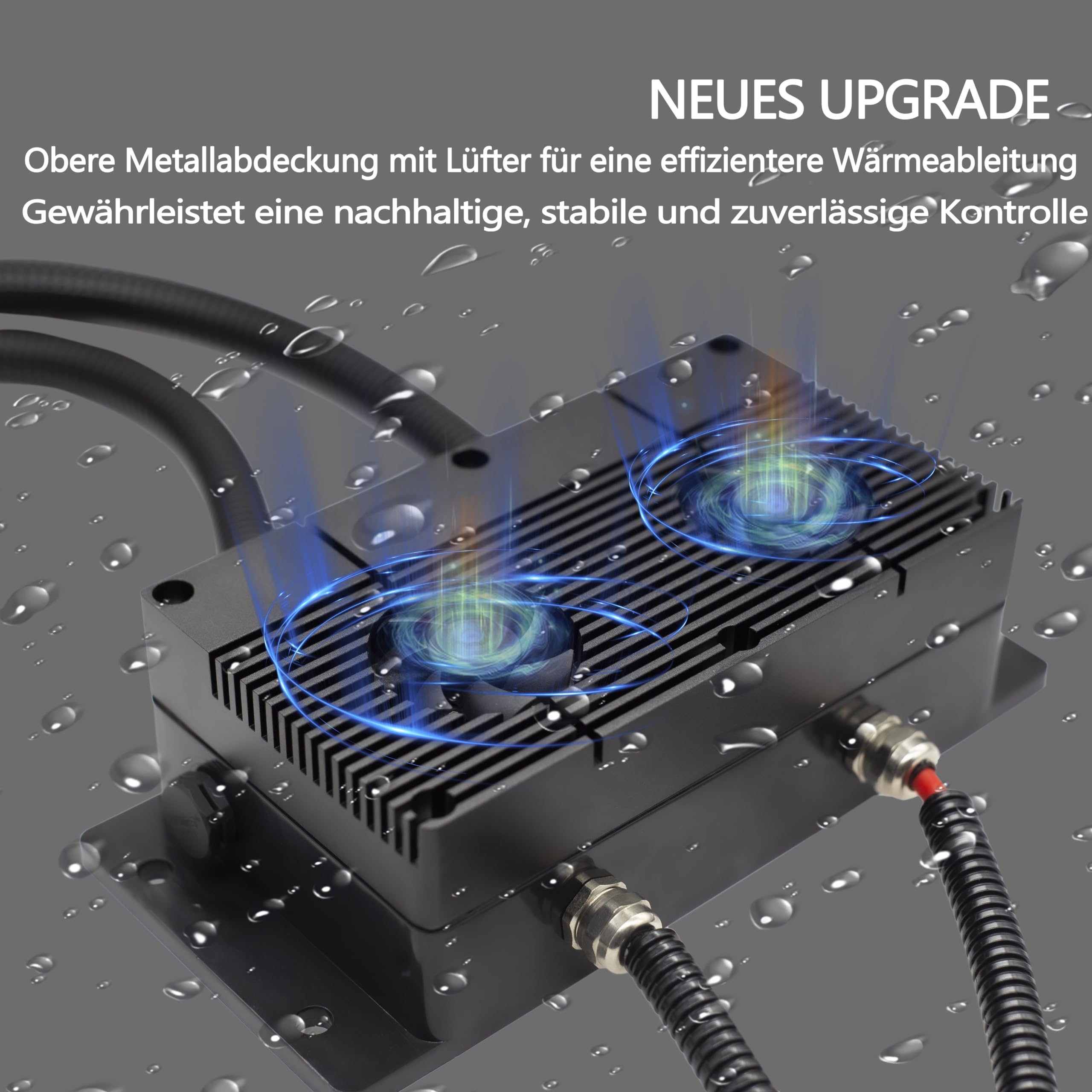 12~24V Unterwasser-Thruster mit Lüfter U5 Set, Gesamtantriebskraft 30,9 lbs Bürstenloser wasserdichter Motor, mit RC und ESC und Signalempfang für Kajaks und Fischerboote