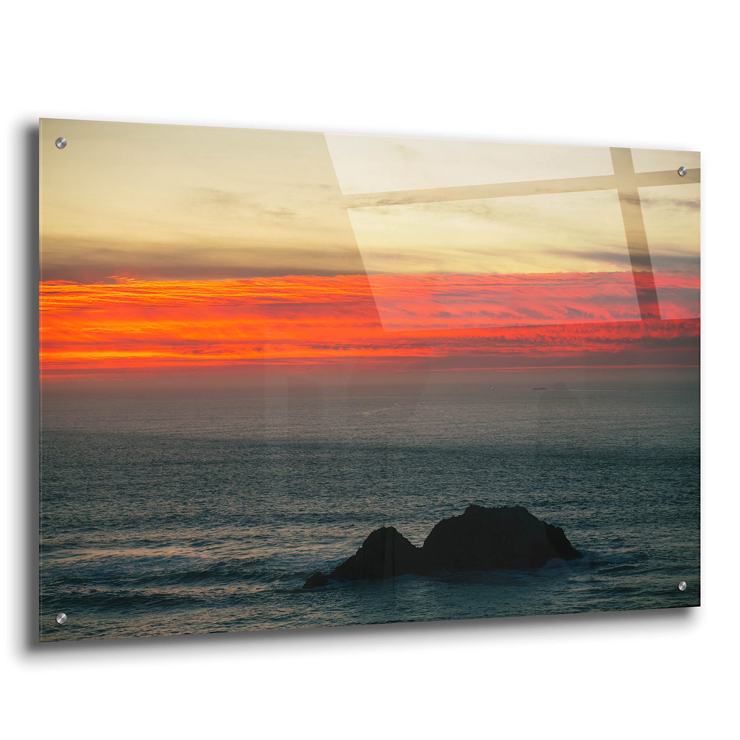 Epic Art 'Burning Sky' by Epic Portfolio, Acrylic Glass Wall Art, 36