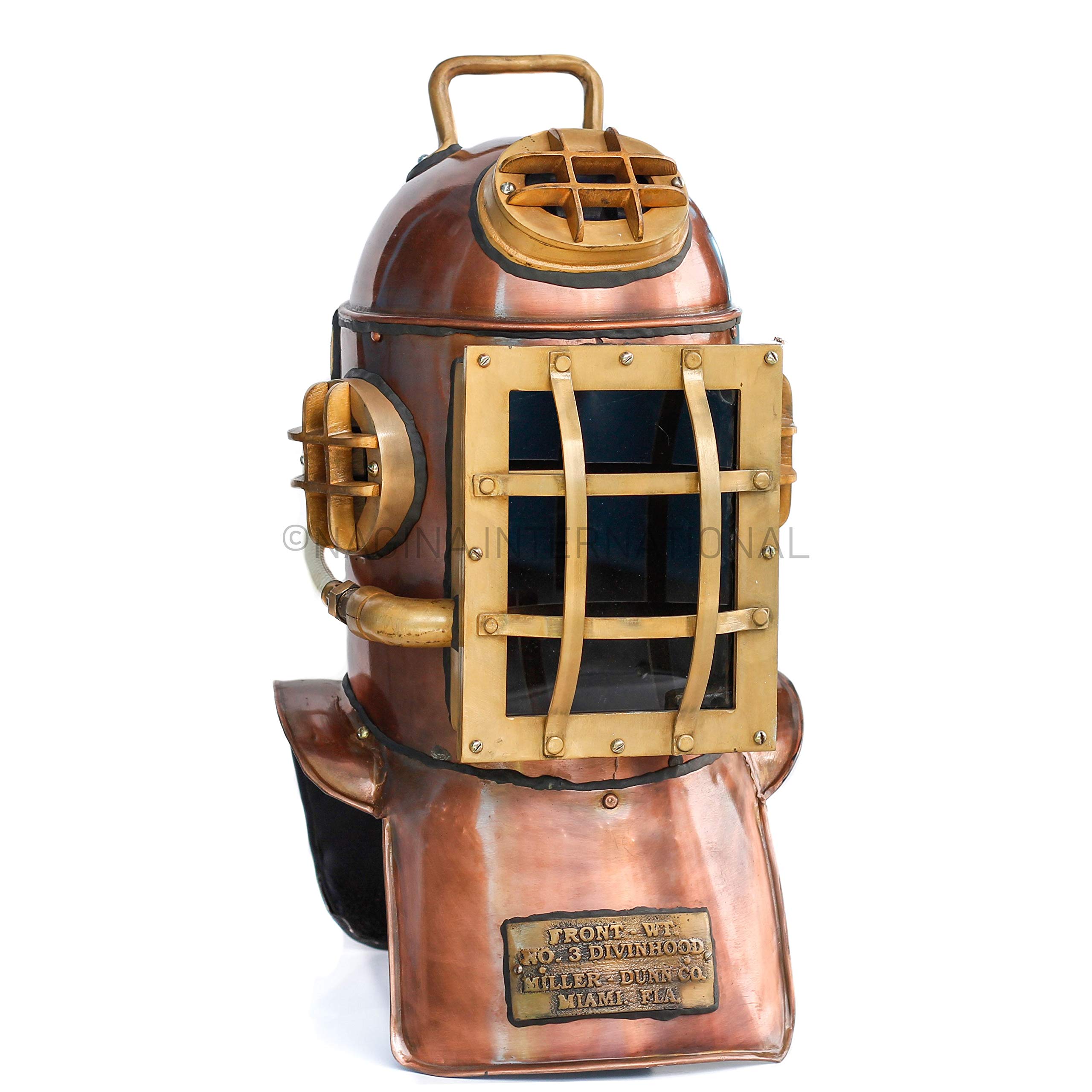 Nagina International Life Size Miller Dunning Diving-Hood Quality Vintage Old Replica Nautical Divin