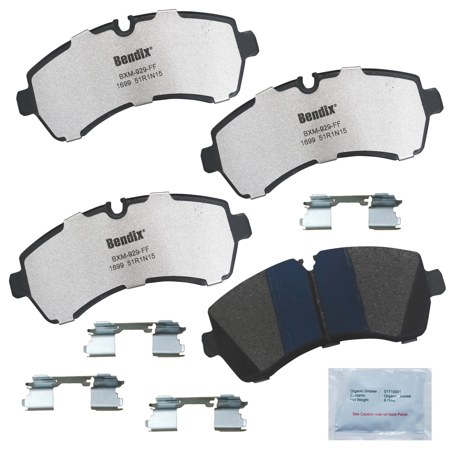 Bendix Fleet Metlok MKD1699FM Brake Pads for Select Models Dodge Sprinter 3500 Sprinter 2500 Sprinter 1500 2500 3500 3500XD 4500 Crafter Van P30,W16,Workhorse Custom Chassis W42