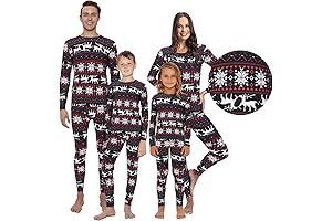 Rocky Christmas Reindeer Thermal Underwear - Matching Family Pajamas Sets