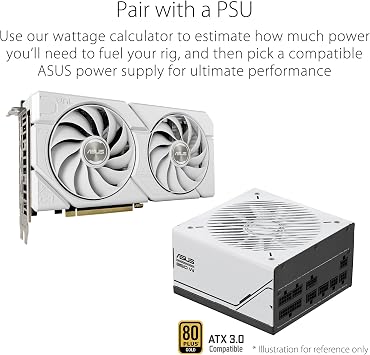 ASUS Dual GeForce RTX 4060 EVO White OC Edition 8GB GDDR6 PCIe 4.0, 8GB GDDR6, DLSS 3, HDMI 2.1a, DisplayPort 1.4a, Axial-tech Fan Design, Dual BIOS, Auto-Extreme Tech