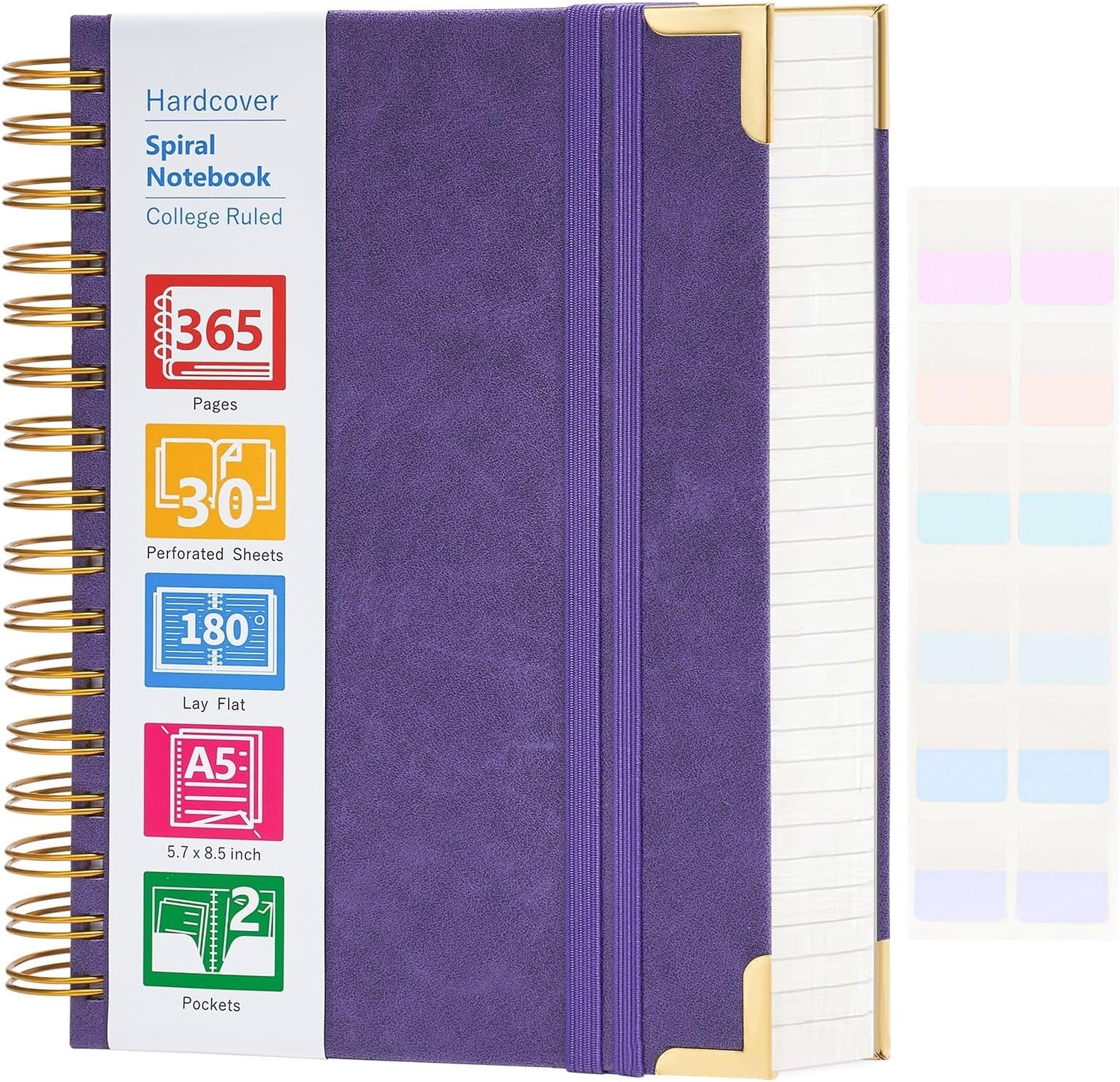 ReliThick 18 Pack Spiral Notebook for Work with Name Tag
