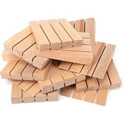 Panel Listones JCP Cuñas de madera dura, cuñas de madera, cuñas de panel de valla, 12 bloques de 4 (48 cuñas de madera en total)