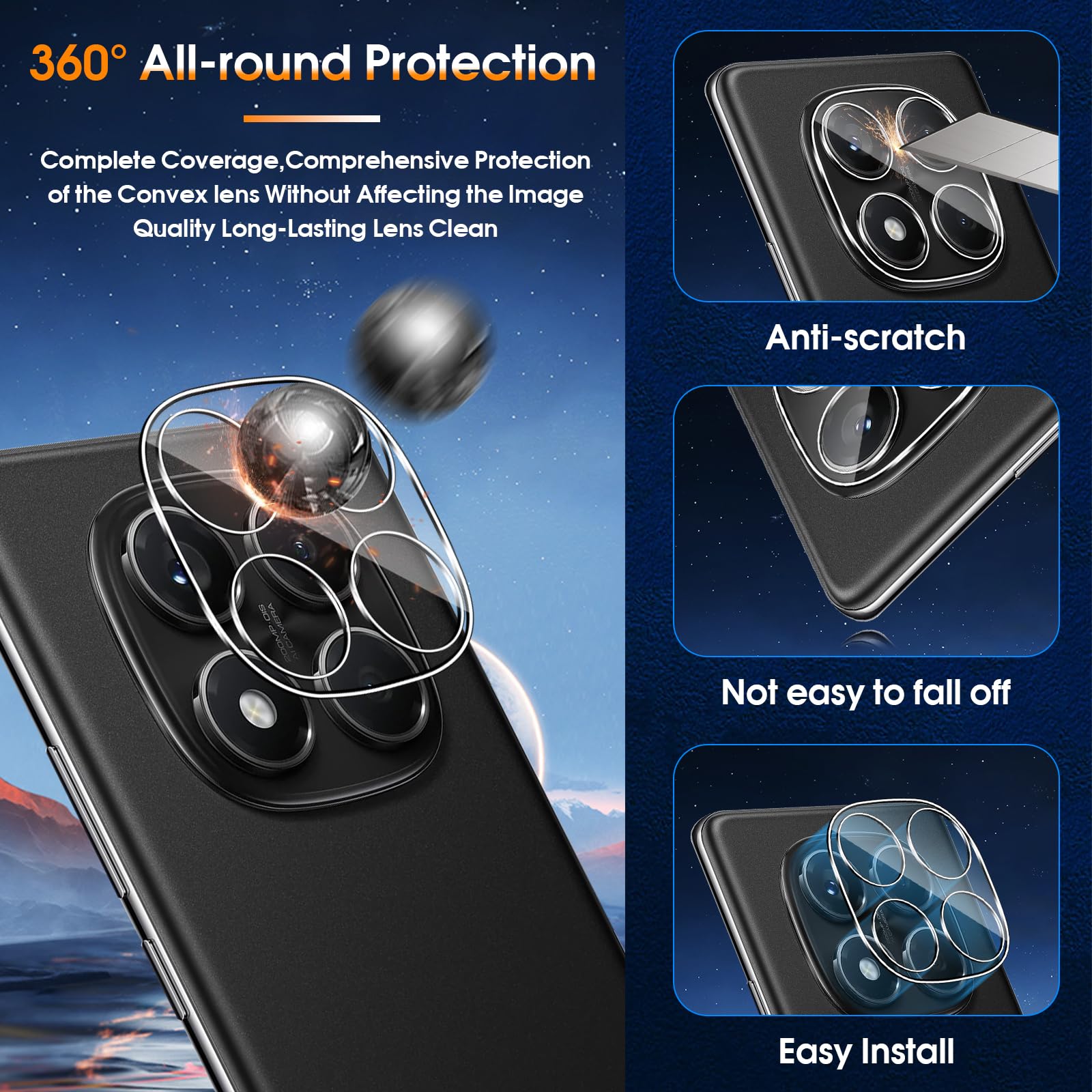 Locofun Verre Trempé Pour Xiaomi Redmi Note 14 Pro Plus 5G, 2