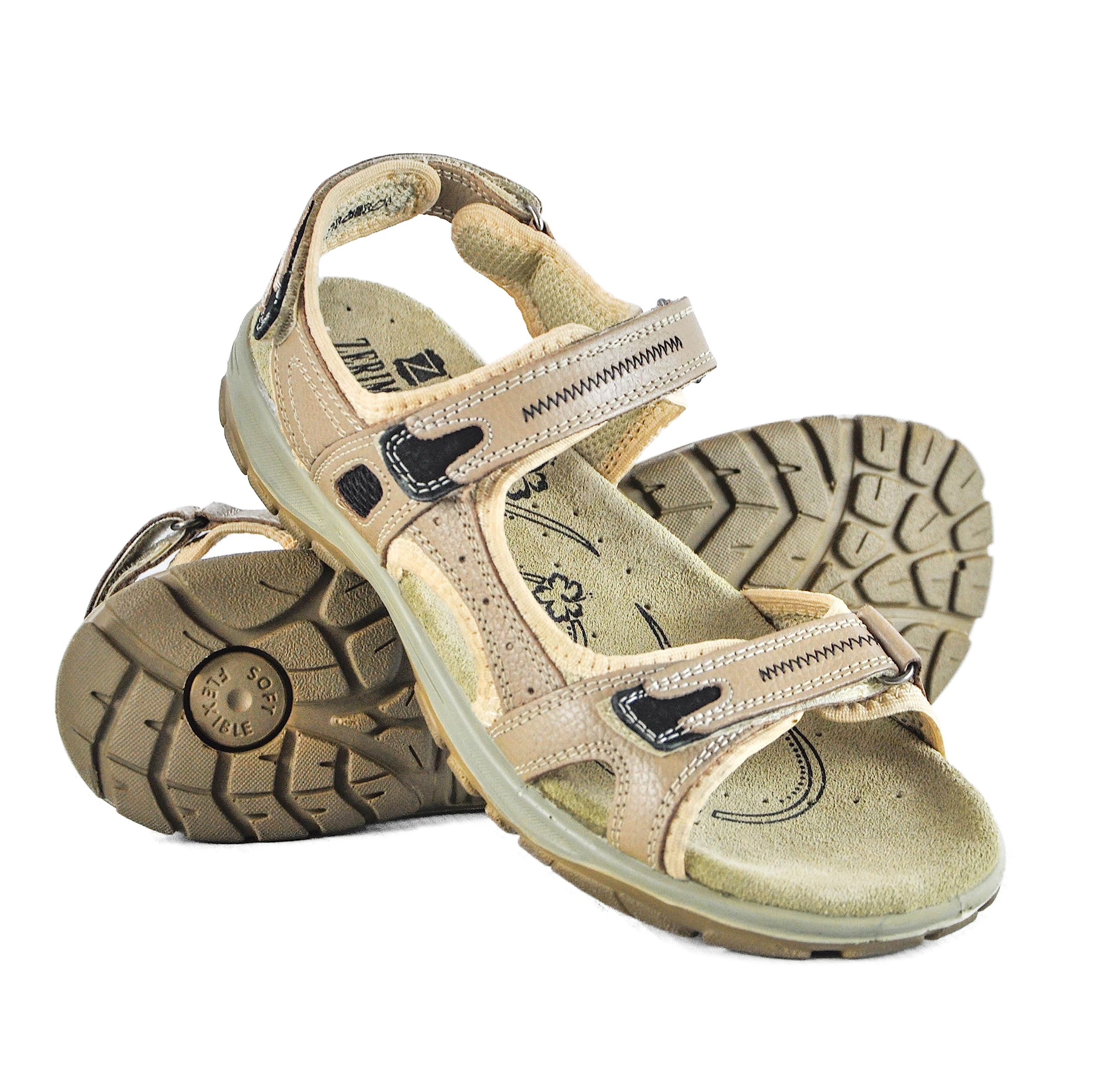 Zerimar Sandalen Damen Sommer - Damen Sportsandalen mit Hochwertigen und Bequemen Wandersandalen - Handgefertigte Outdoor Damen Sandalen - Verstellbare Riemen und Klettverschluss für Perfekten Sitz.