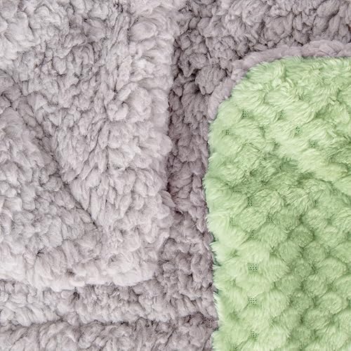 Miniatura 37 de Manta o manta mullida para bebé niña o niño, suave cálido y acogedor polar coral para bebé, bebé o recién nacido, manta de recepción para cuna, Blue