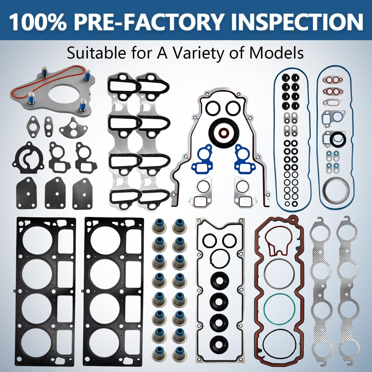 5.3L NON-AFM Camshaft Lifter Kit Non VVt for 2007-2013 Chevrolet Avalanche Silverado 1500 Tahoe Trailblazer, GMC Sierra Yukon Envoy, Buick SAAB Isuzu, w/Timing Chain Head Gasket # HS26191PT
