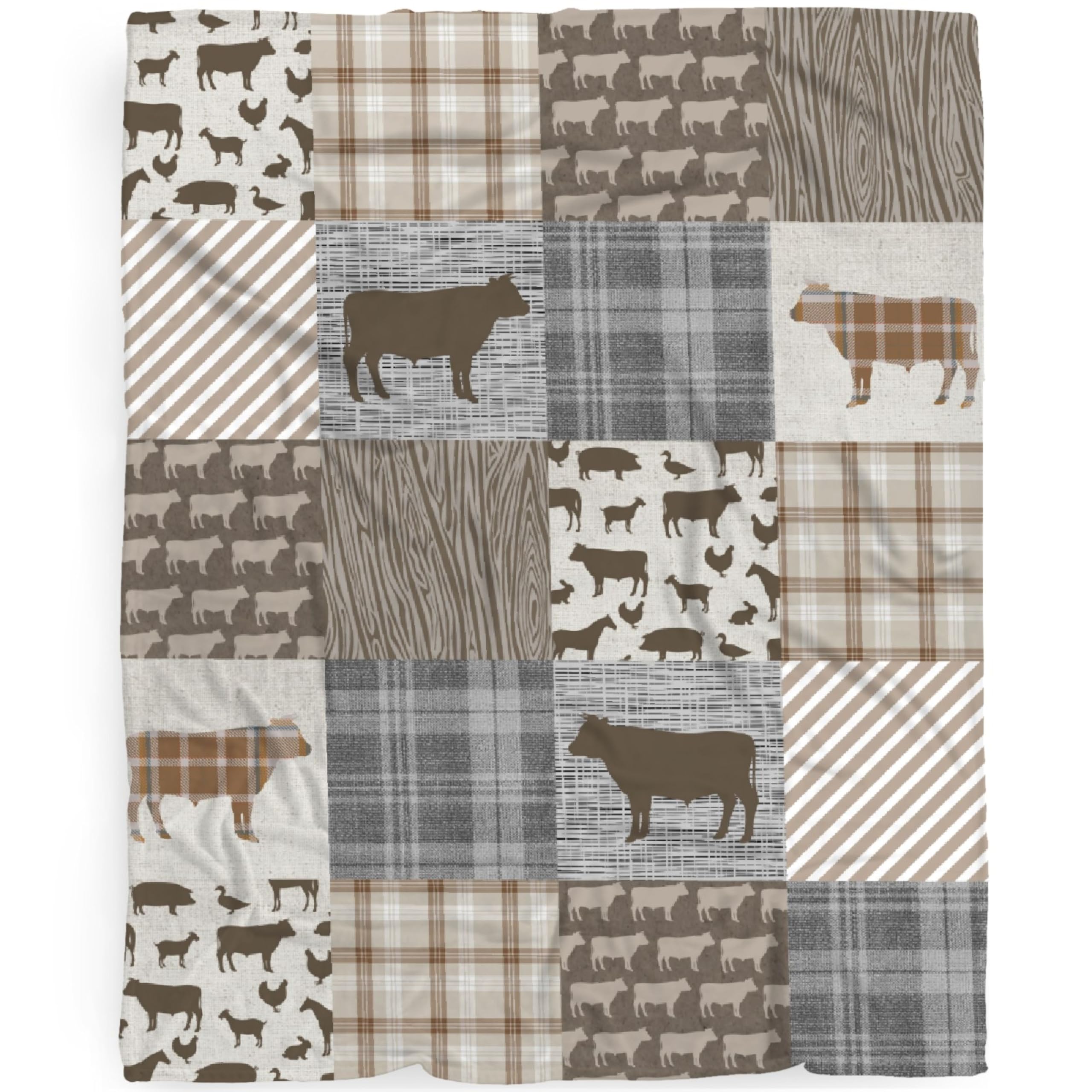 NAIAGIRI FARM COW BLANKET: Throw for Boys/Girls, Adults; Plush Soft, Lightweight Flannel Fleece for Sofa/Bed/Couch 80x60In — image 1