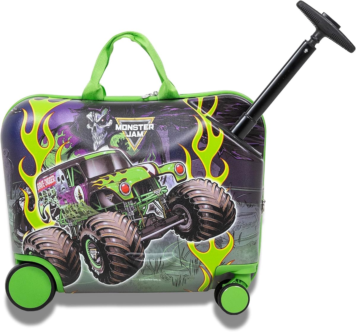 Maleta Monster Jam Grave Digger 18" Equipaje para niños con ruedas