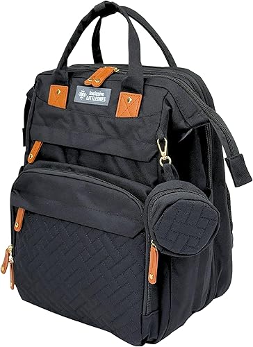 Miniatura 6 de Mochila para pañales para bebé con cambiador, gran capacidad, puerto USB, funda para chupete, mosquitera y bolsa de toallitas, elegante bolsa de