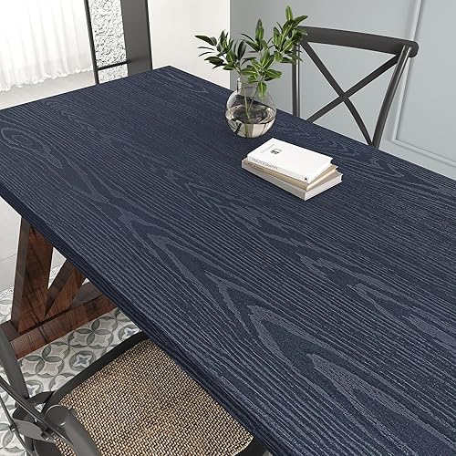 Miniatura 6 de VEELIKE Papel tapiz de madera azul marino, papel de contacto de madera texturizada, para armarios, encimeras, despegar y pegar, papel de contacto de