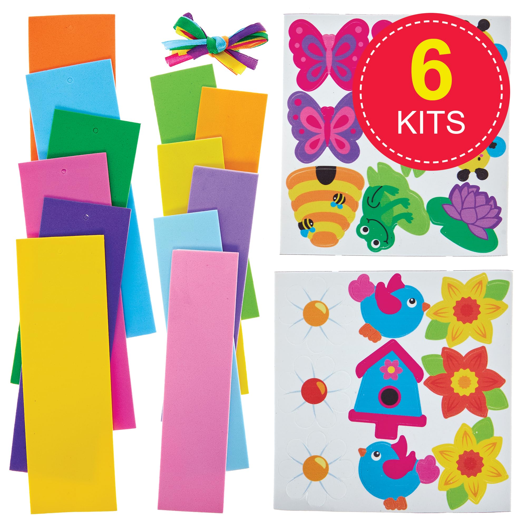 Baker Ross FN384 Springtime Bookmark Kits - Pack of 6, Bookmark Making for Kids World Book Day Crafts, Multicolored, 16cm - Image 2