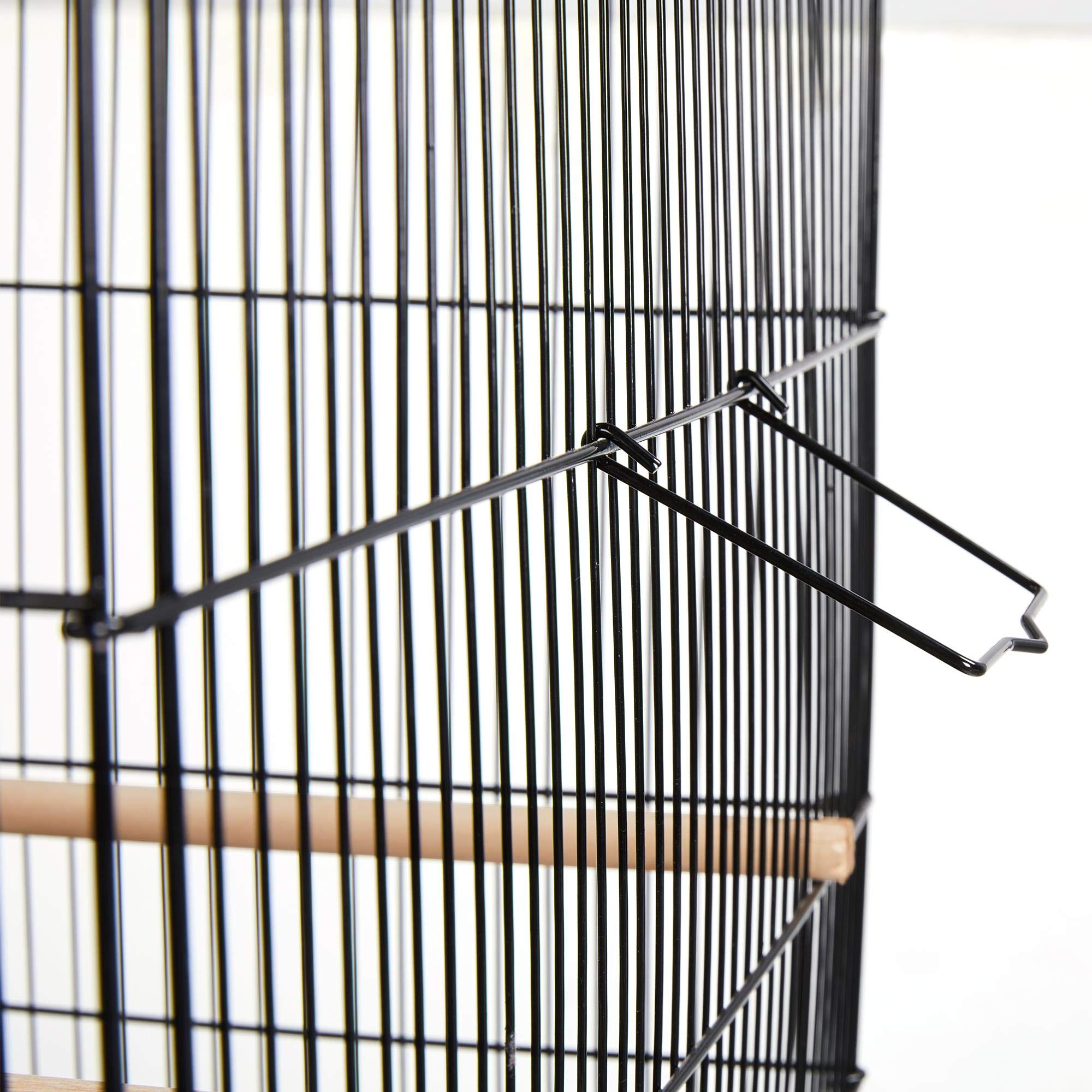 Yaheetech Jaula para Pájaros Jaula Metal para Loro con Comedero y Bandeja 76x45,5x45,5cm