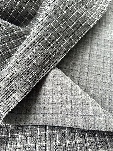 Miniatura 8 de OctoRose Tela gruesa y duradera para tapicería de lino verde azulado/camello/negro de 59 pulgadas de ancho con un respaldo de poliéster telas