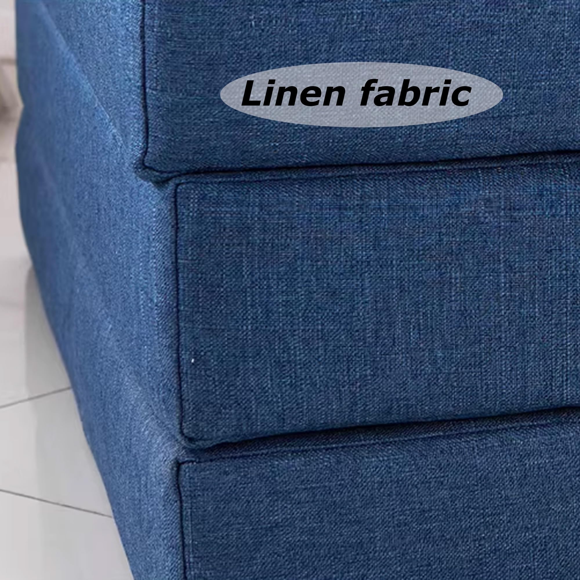 Colchón de dormir plegable de espuma viscoelástica, colchón de piso de 4 pliegues, sofá cama de invitados con funda extraíble lavable, colchón plegable para camping, caravanas y viajes