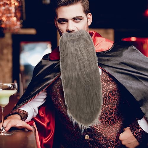Miniatura 7 de jojofuny 3 piezas de accesorios para disfraz de barba, bigote, barba falsa, bigote, barba, disfraz de barba, disfraz de fiesta de barba, maquillaje