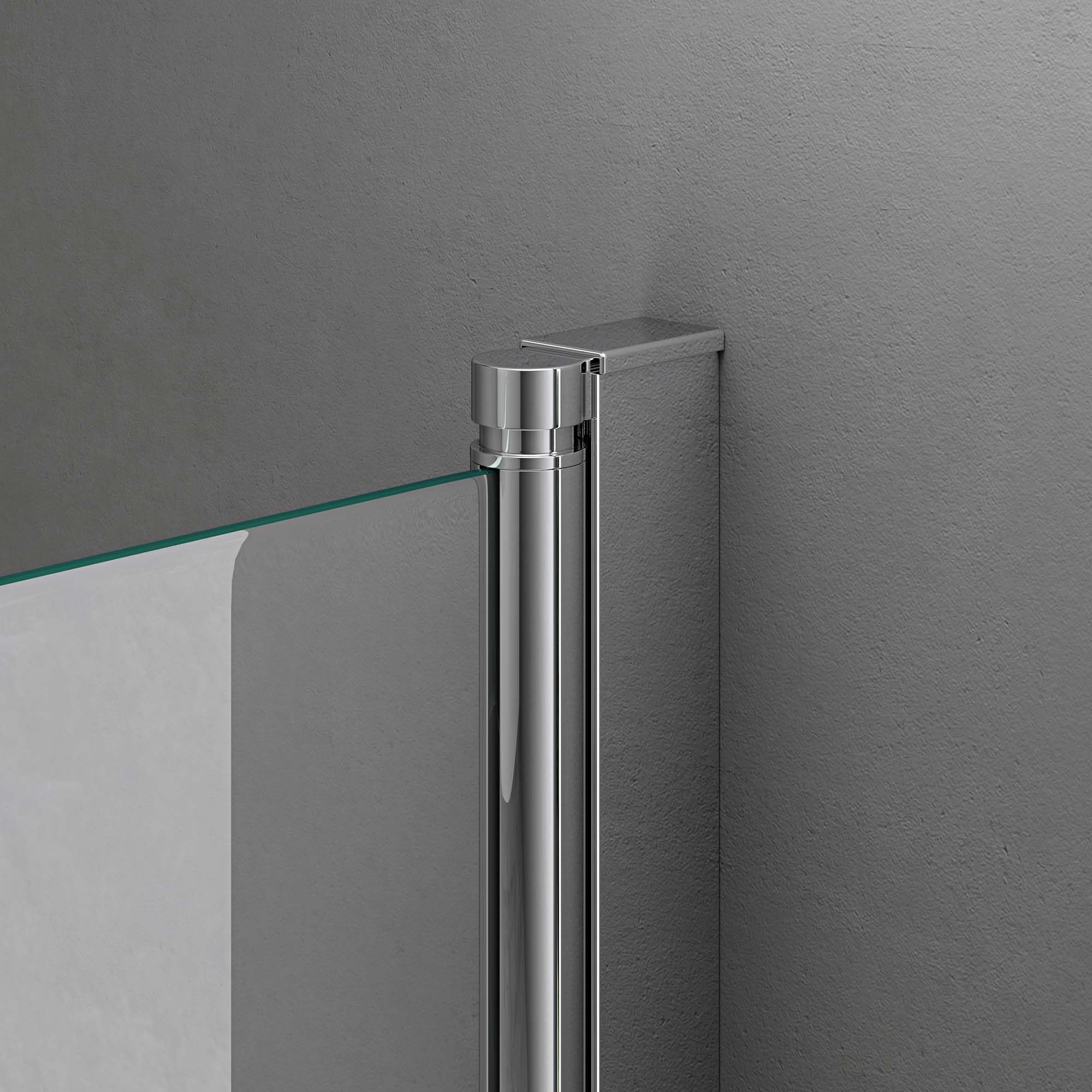 doporro mampara de ducha de diseño 90x140 cm para fijación a la bañera mampara de ducha vidrio de seguridad templado 6 mm con recubrimiento NANO mampara de baño abatible