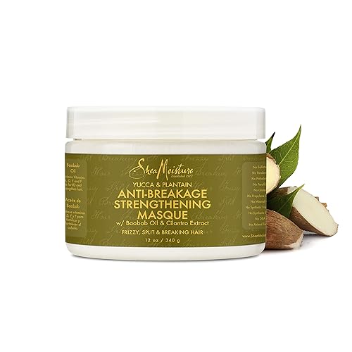 SheaMoisture Masque Fortalece para cabello encrespado yuca y plátano acondicionador profundo 12 oz (210184), coco