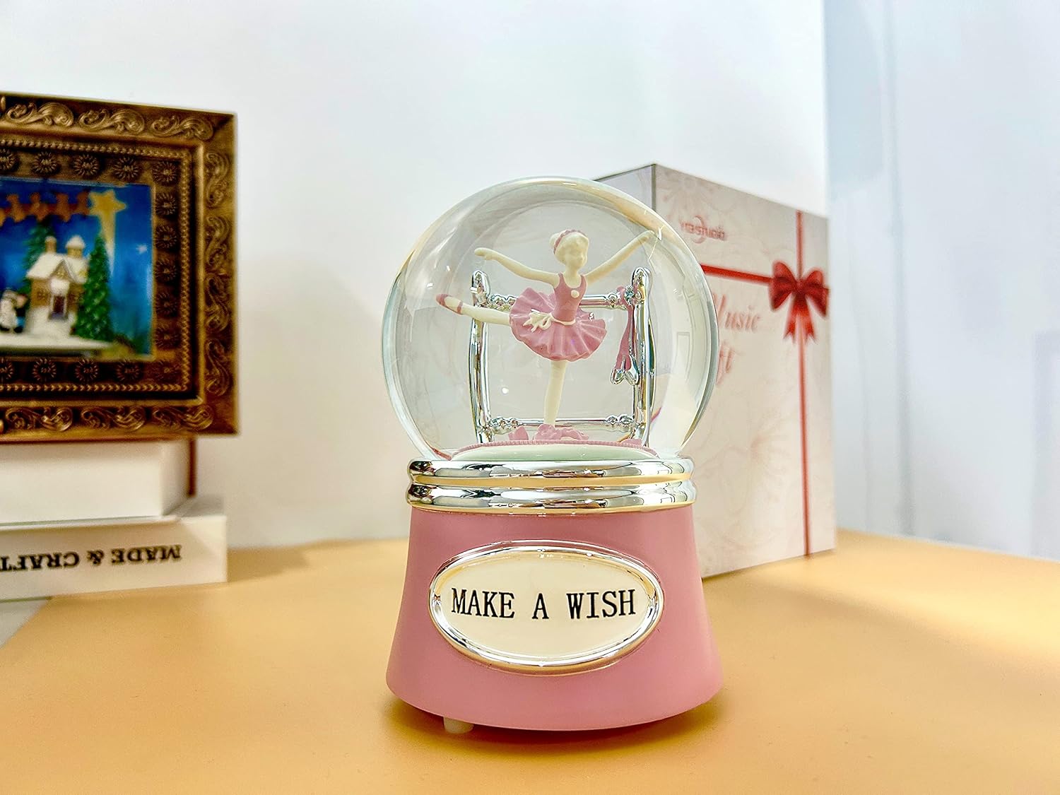 Ballerina Snow Globe, Christmas Music Box Snowglobes, Rotating Ballet Dance Gifts for Girls, 100MM Water Globe Musical Boxes, Plays Melody Fur Elise - Image 6