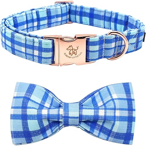 Miniatura 7 de Elegant little tail Collar de perro con lazo, collar de perro ajustable con estampado de tiburón, lindo collar de perro con lazo, collar de mascota