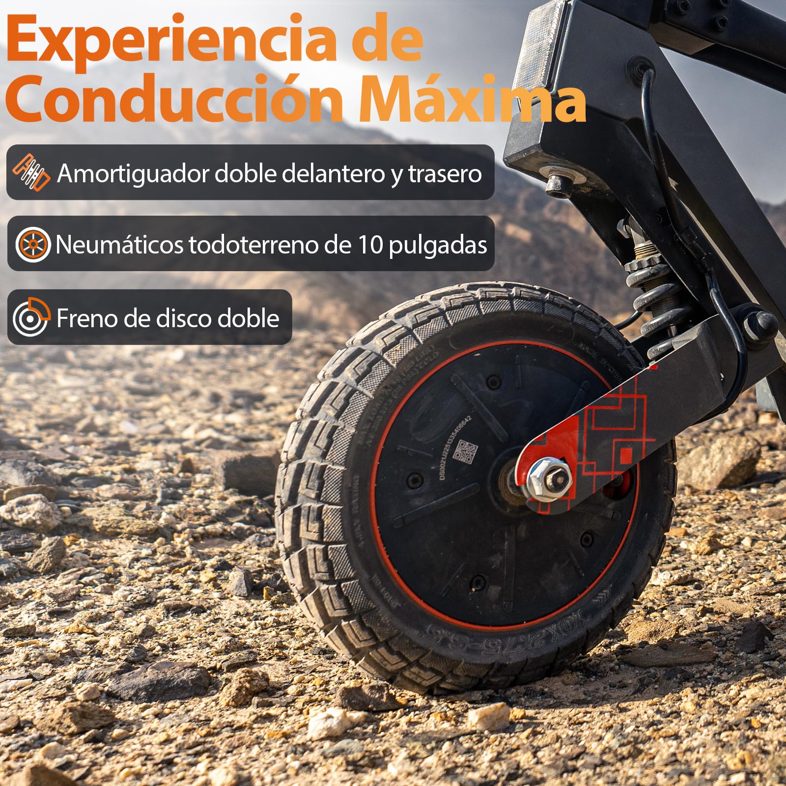 Kukirin Patinete Eléctrico Adultos Todoterreno,Patin Electrico,Scooter Electrico Potente Plegable/Autonomía de 55-60 km/Ruedas de 10"/Carga máxima 120kg/IP54/Doble Frenos de Disco,G2 Ultra
