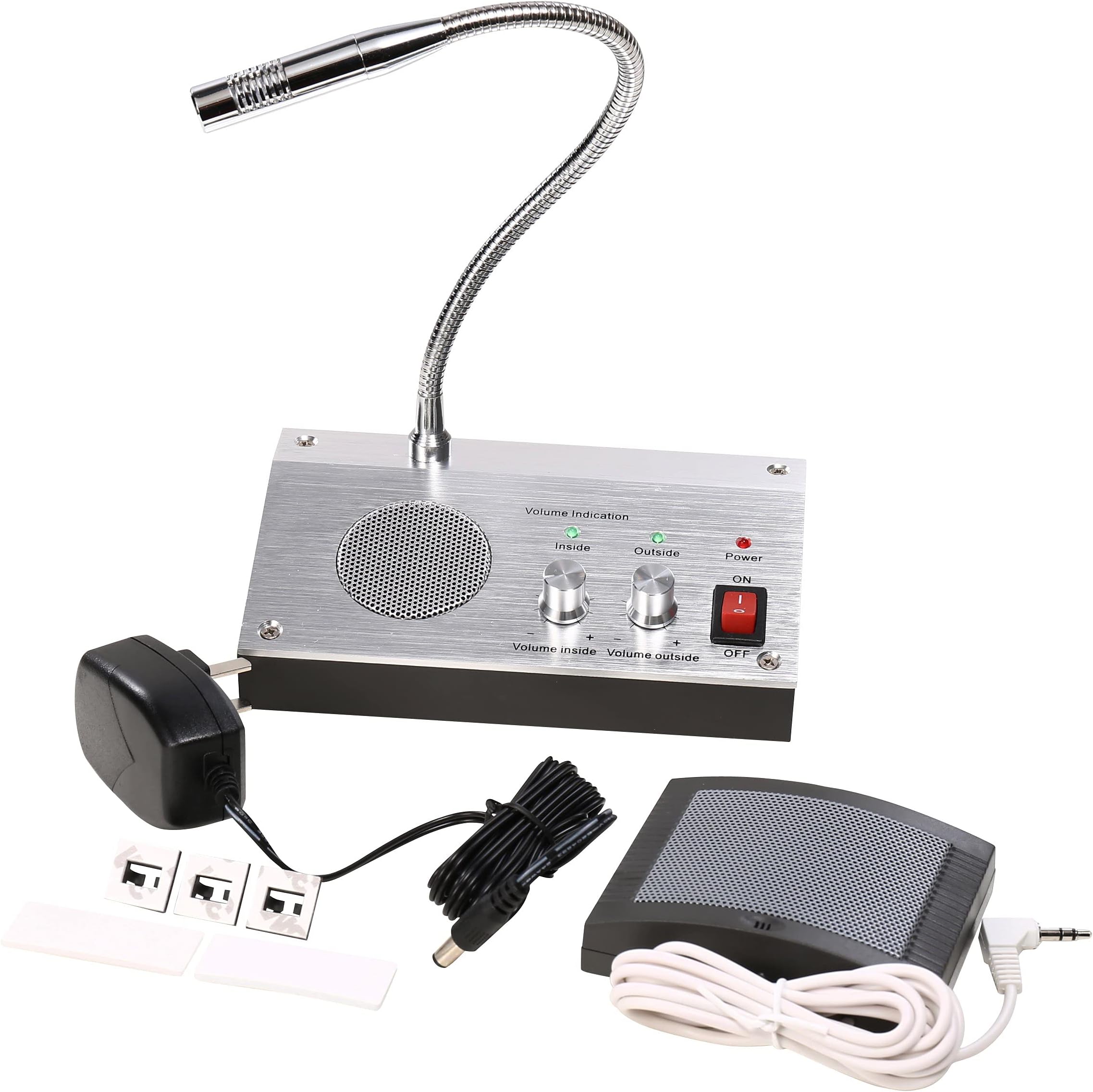 UHPPOTE Dual Way Bank Office Store Bus Station Hospital Security Window Counter Intercom Interphone External Speaker Guard Glass