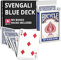 Vista 38 de Ted's Sterling Magic Precision Blue Rider Back Bicicleta Svengali Deck con instrucciones para más de 100 trucos (Reina de Corazones)