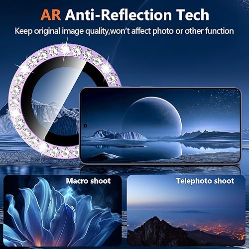 Vista 182 de para Samsung Galaxy Z Flip 7 Protector de Lente de Cámara, Cubierta de Lente de Vidrio Templado con Anillo de Metal Individual, [Fuerte Adhesión] 1