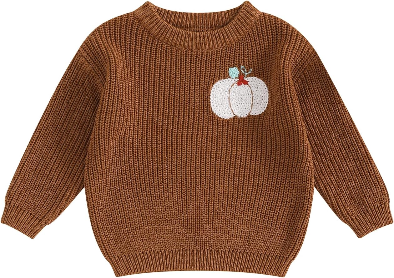 Kinder Halloween Pullover 'Boo Ghost' - Langarm Strickpullover Mit Geister-Stickerei