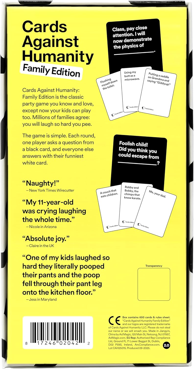 Cards Against Humanity: Family Edition • Ages 8+ • A Party Game for Your Horrible Family - Image 3