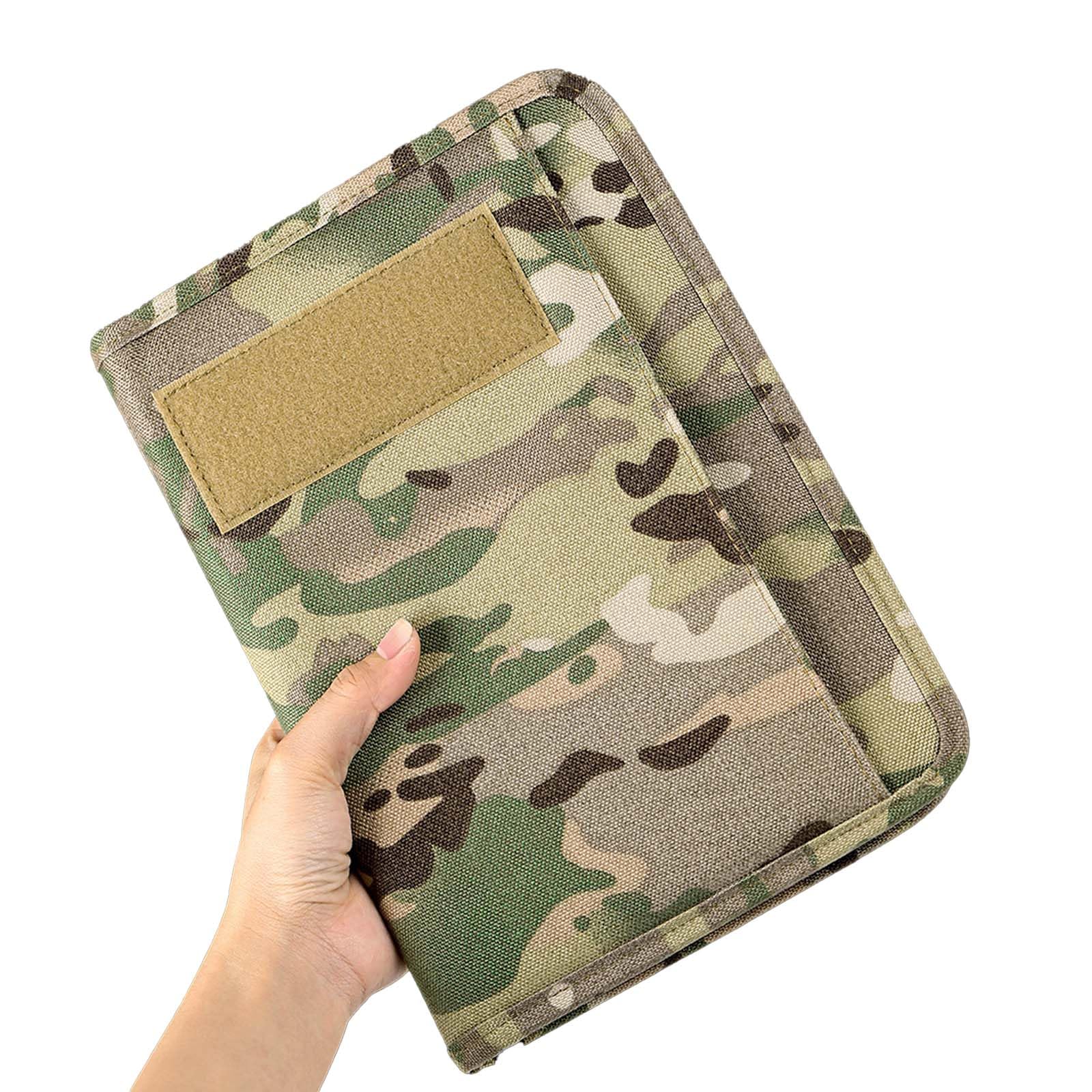 HAPPOW Tactical Camouflage Document Folder, A5 Notebook Cover, Removable for Military Equipment, Outdoor, Hiking