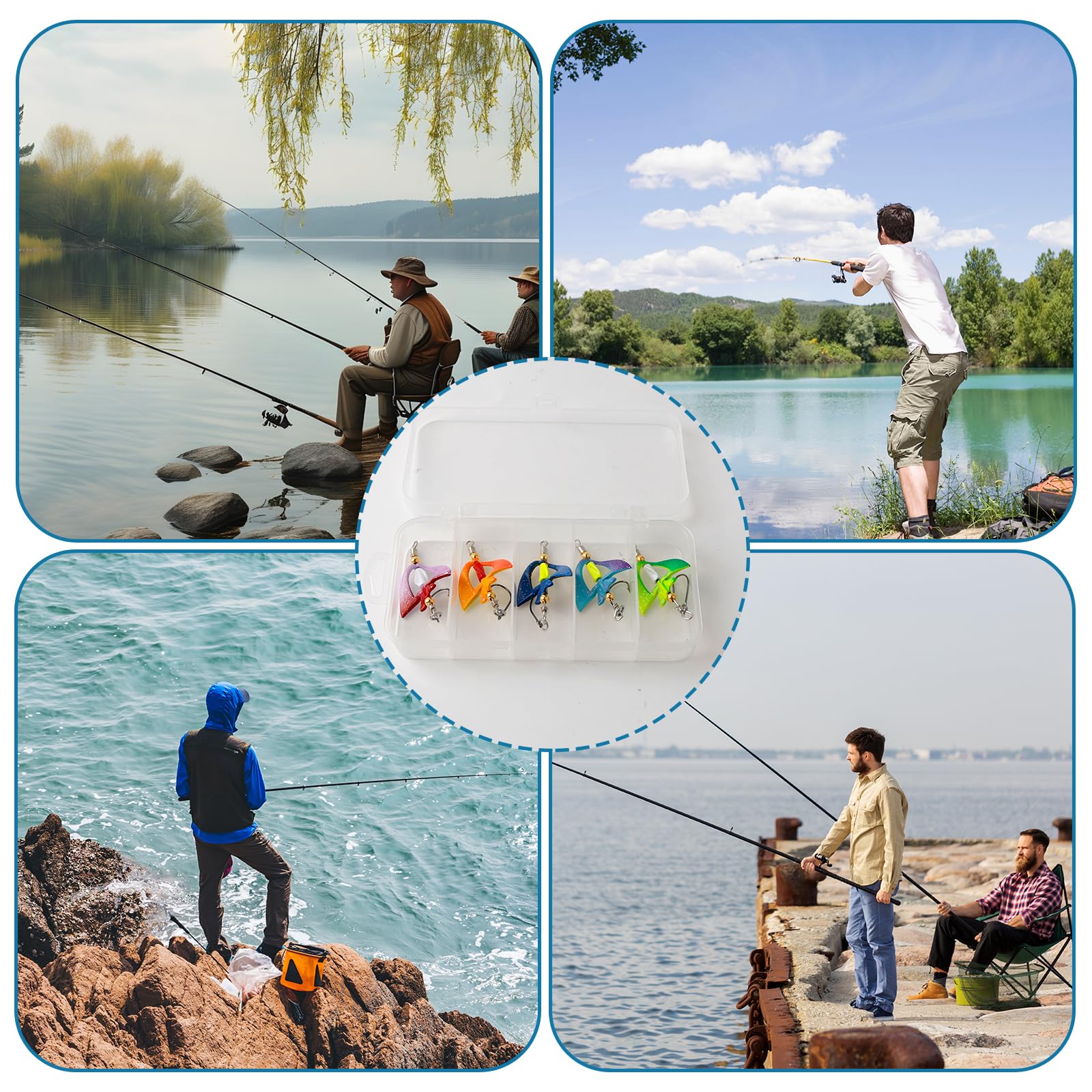 Libra Lures - Esca per trote, doppio spot, con luce UV, autoilluminante, 35 g, 5 cm, twister, trota, spot, set di esche di alta qualità