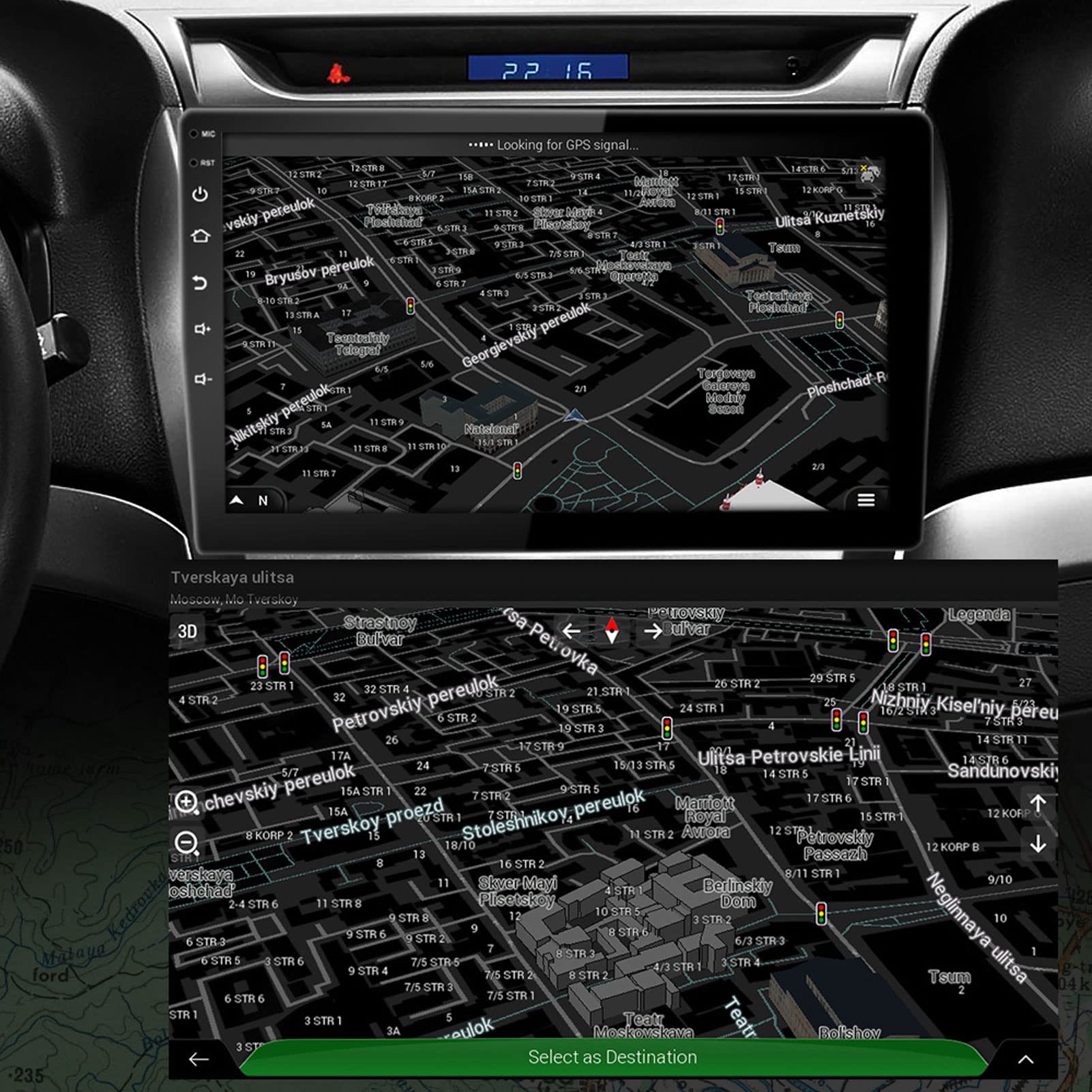 Asixxsix Navegador GPS para Automóvil, 1GB 16GB LTE WiFi RV Camión Navegación GPS con Pantalla Táctil de 10.1 Pulgadas,Cámara de Visión Trasera, Radio FM, de Navegación GPS Universal