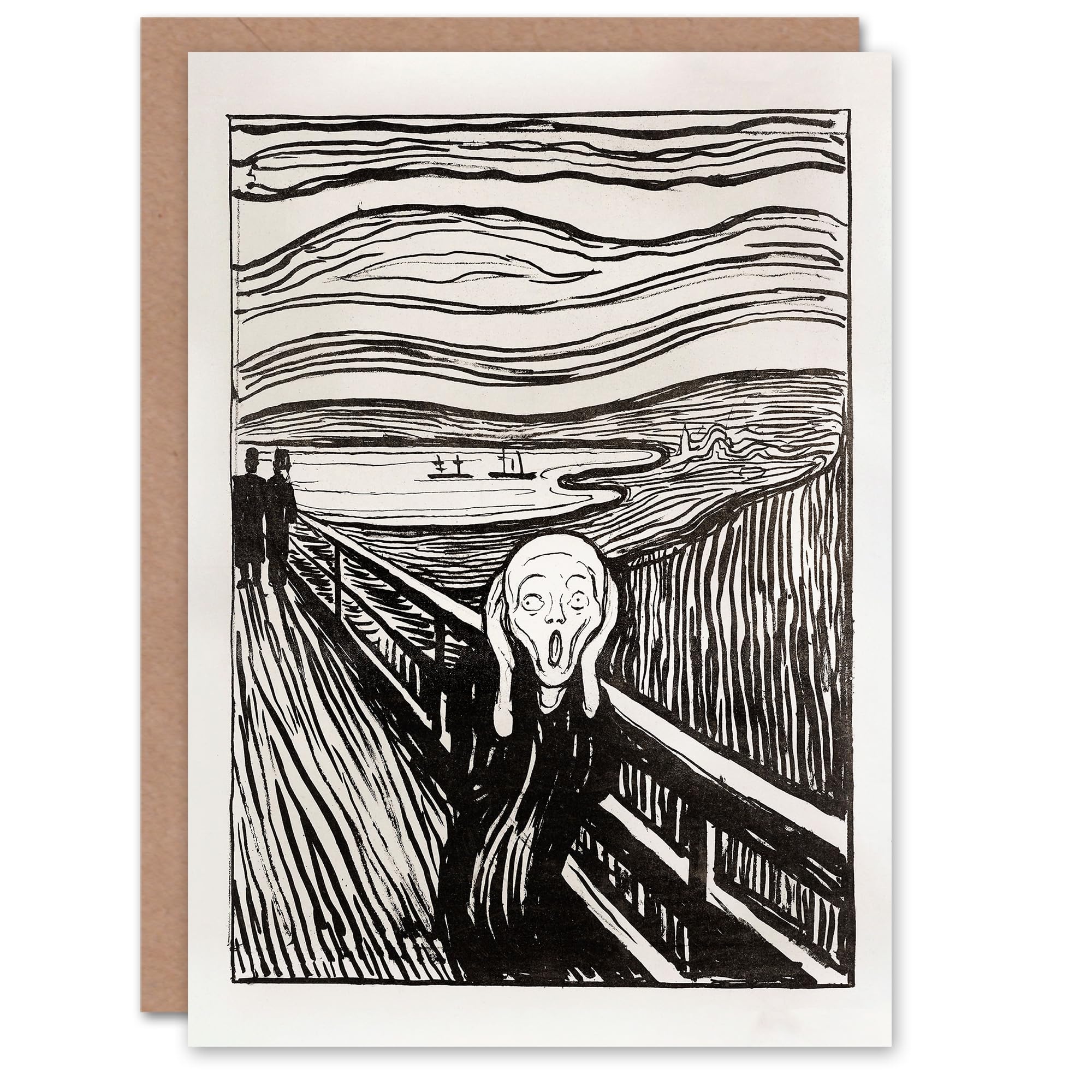 Artery8 Edvard Munch Art Card The Scream 1895 Black and White
