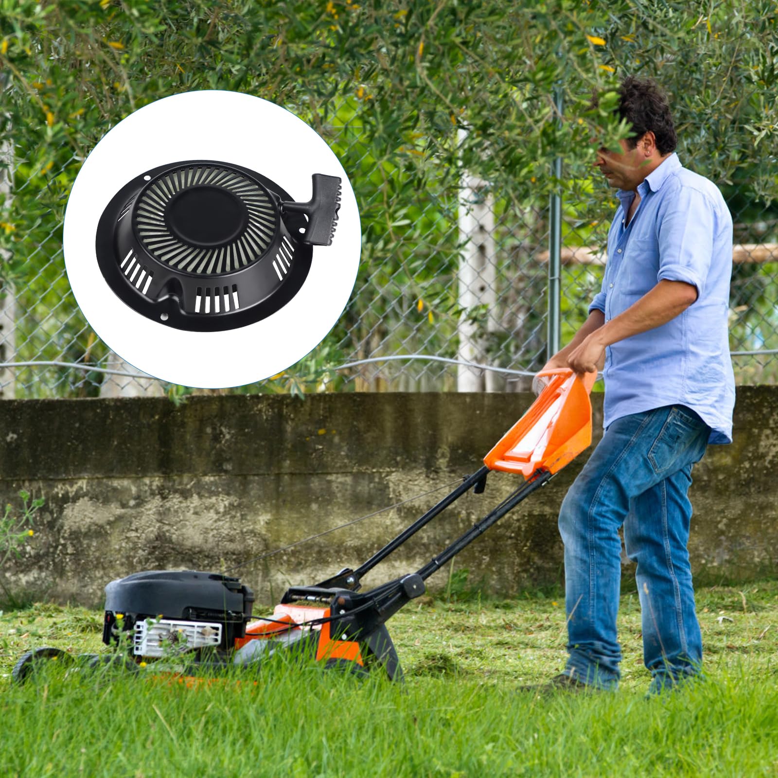 SWAWIS Lanceur Tondeuse Pour Hecht - Démarreur Débroussailleuse Compatible Multi-Modèles
