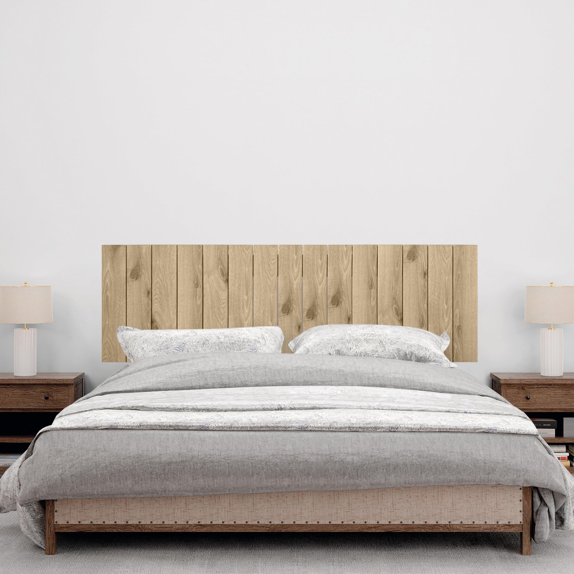 DHOME Cabecero de Madera reciclada DM Vertical Cama Palets 135cm