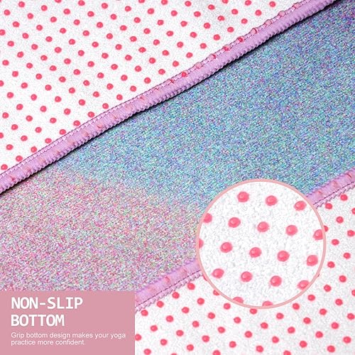 Miniatura 3 de Eunzel Hot Yoga Towel, Non Slip Yoga Mat Towel Sweat Absorbent Printed Yoga Towel with Grip Dots for Hot Yoga, Pilates and Workout 72"x 24", Sunset