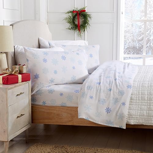 Miniatura 3 de Market & Place Juego de sábanas de franela de 100 % algodón turco, 3 piezas, bolsillo profundo, acogedoras, para invierno, doble cepillado para