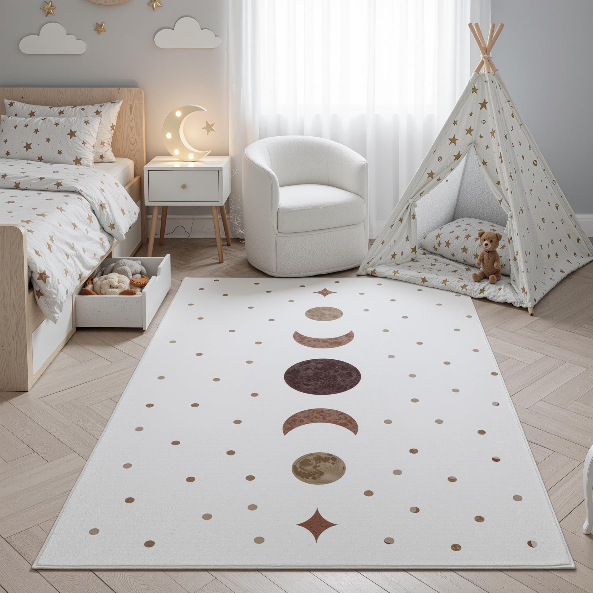 SIMPEX Kinderteppich Spielteppich für Kinderzimmer perfekt für große Kinderzimmerteppich