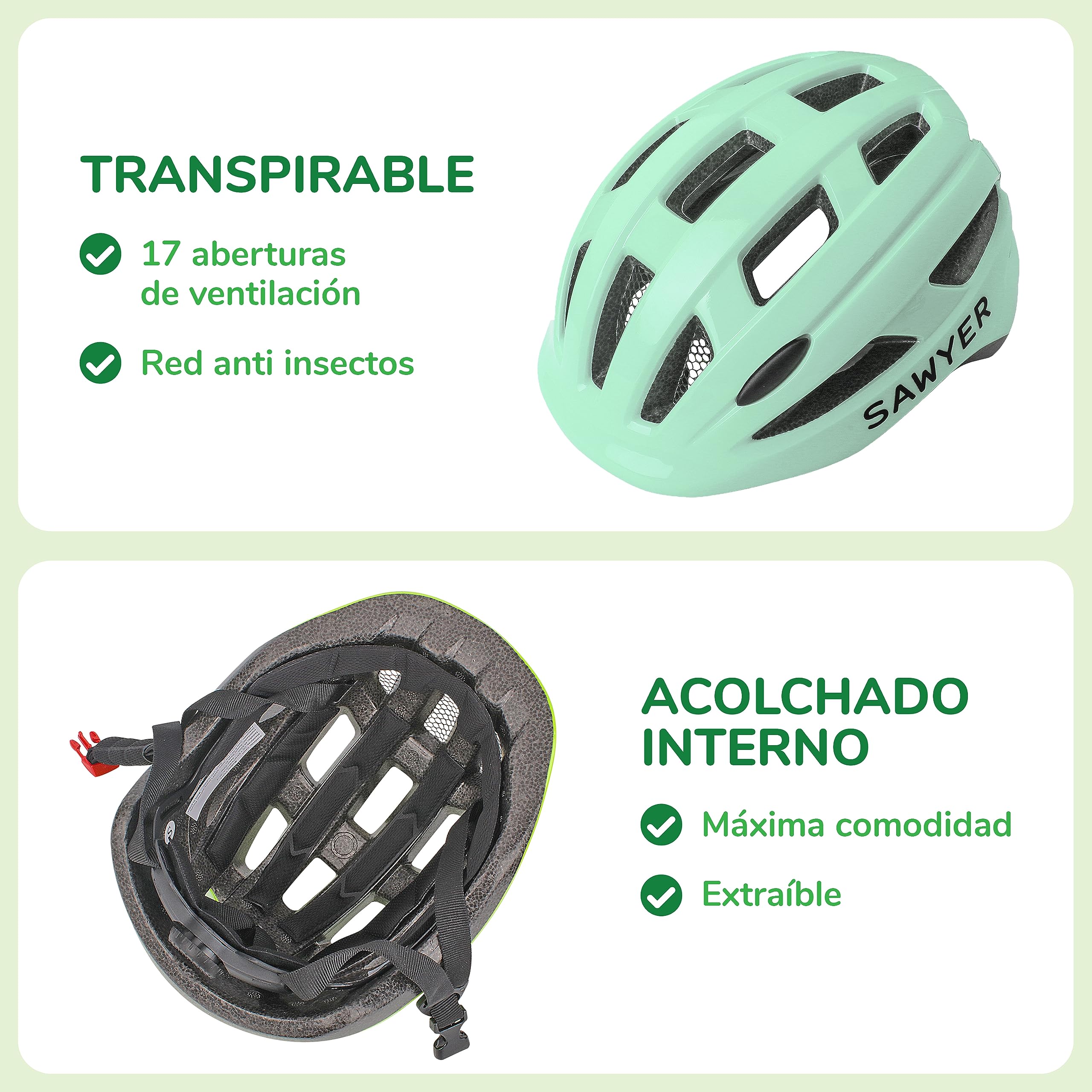 Sawyer Bikes Casco Infantil Ajustable Niños 2-10 Años