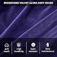 Vista 5 de HABUTWAY Silla Puf de 3 Pies de Terciopelo Lujoso de Piel Ultra Suave con Espuma Viscoelástica de Alto Rebote, Sillas Puf para Adultos, Sofá