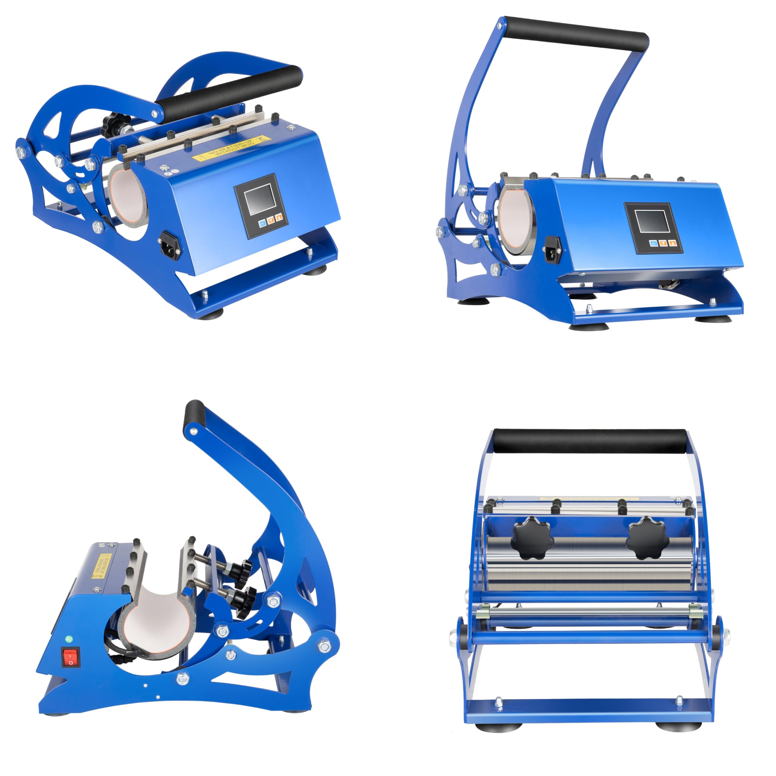 Pressa a sublimazione 6 in 1, 600 W, 200 ℃, pressa a sublimazione, con 6 sottobicchieri