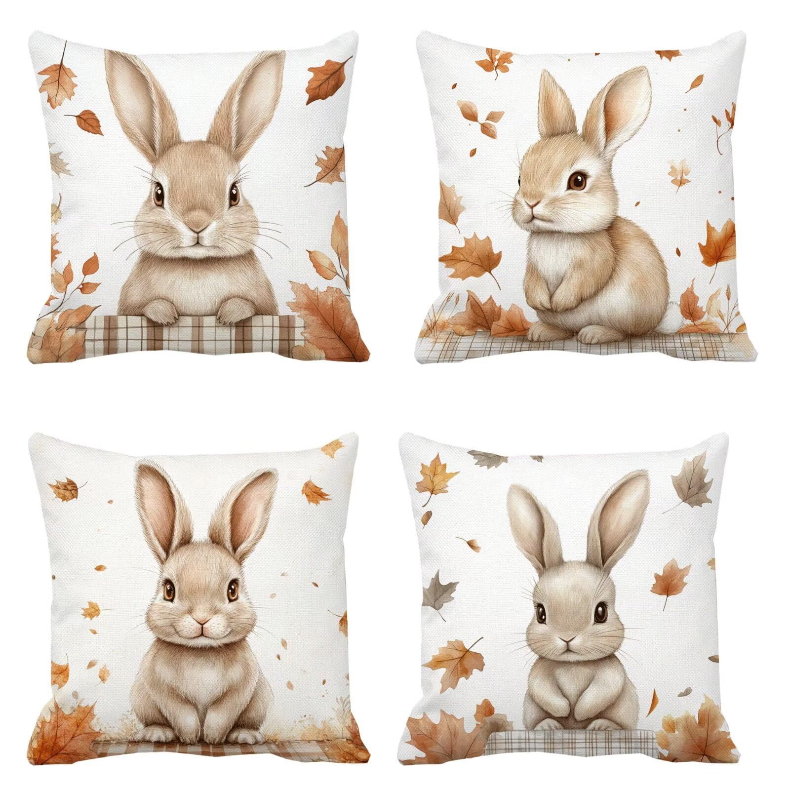 Carré oreiller imprimé feuilles idée cadeau maison automne